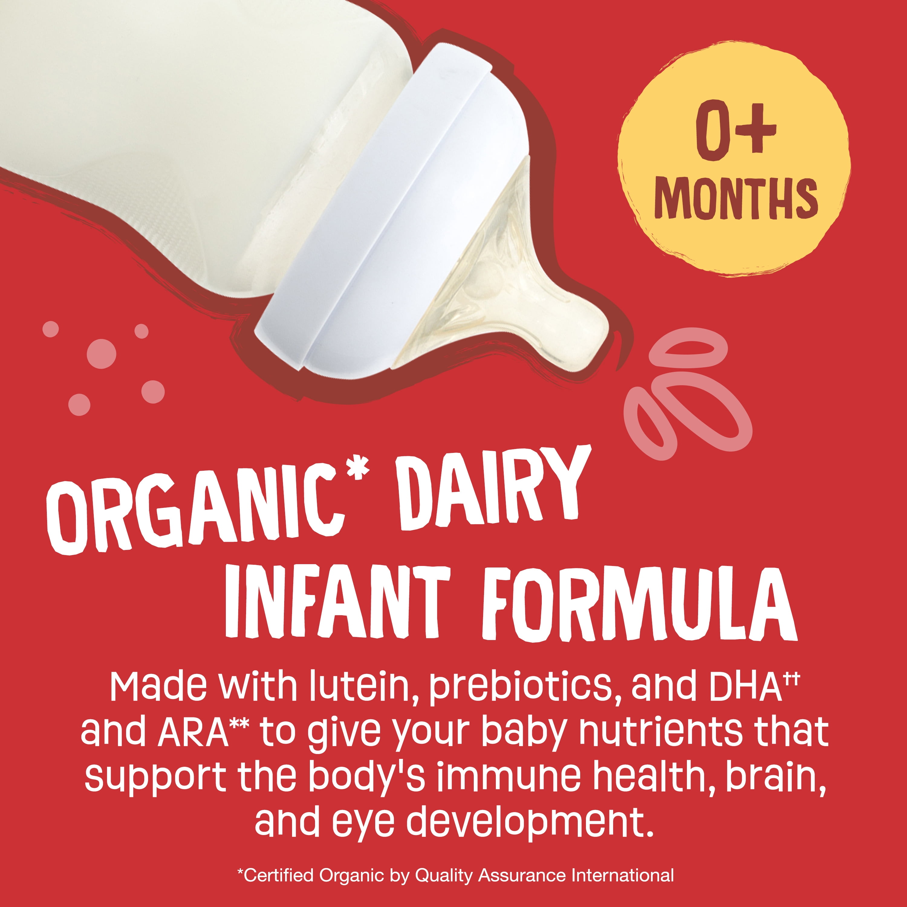 Earth's Best Organic Dairy Powder Baby Formula with Iron DHA & ARA, 21 oz Canister