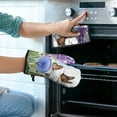 thumbnail image 2 of Pioneer Flower Kitchen Oven Mitt and Pot Holder Sets 2 Pcs for Baking, Cooking and Grilling, Heat Resistant Up To 392 °F, 2 of 7