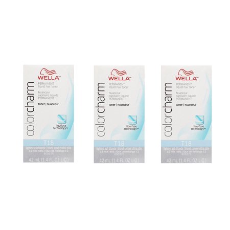 - WELLA COLOR CHARM Permanent Lightest Ash Blonde Liquid Toner (3 Pack) 3 x HC-T18