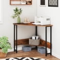 thumbnail image 4 of Costway Triangle Computer Desk Corner Desk Home Office w/Power Outlets USB Ports Rustic, 4 of 10