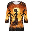 thumbnail image 5 of Tbopshirt Black History Month Shirts Women,Plus Size Tops 3/4 Sleeve,Fashion Printed Casual Round Neck Pullover Womens Graphic T Shirts,S-XXXL,Black History Gifts, 5 of 5