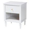 thumbnail image 4 of Baxton Studio Roni Ensemble de Chambre Simple 4 Pcs en Bois Blanc avec Deux Tables de Nuit, 4 of 13