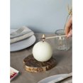 thumbnail image 3 of CANDWAX Candle Set of 3 Round Candles Ball 3 Inch - Perfect Candle Decor as Wedding Decoration and Candles Romantic - Unscented Shaped and Long Burning - Ivory, 3 of 8