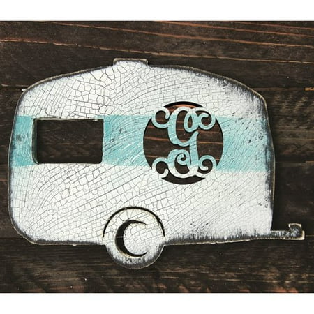 aMonogram Art Unlimited Camper Rustic Single Letter Wooden Shape Wall D cor