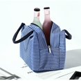 thumbnail image 4 of Cateissary Fiambrera con aislamiento portátil, bolsa impermeable a rayas de gran capacidad, bolsa gruesa para Picnic Bento Almacenamiento y organización del hogar Azul real, 4 of 6