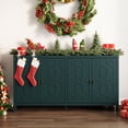 thumbnail image 2 of Heynemo 60" Modern Sideboard, Mid Century Buffet Cabinet with 4 Doors and Adjustable Shelves, for Entryway, Dining Room, Living Room, Bedroom, Turquoise, 2 of 10