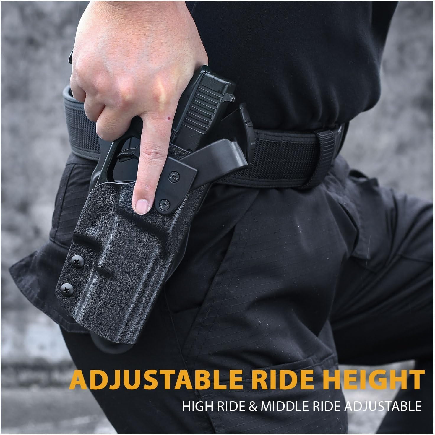 Holster w/Hook Guard & Rotating Hood For Glock 19/G26 Gen3-5, G19X/G44/G45, G27/G31/G32/G33 Gen 3-4