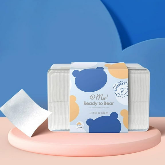 Makeup Remover Pads Face-Applying Cotton 150 Sheets Skin-Friendly Bear Cottons
