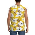 thumbnail image 4 of Goofa Lilies Flowers Printed Men's Sleeveless T-Shirt - Athletic Gym Workout Tank Top for Men - Moisture-Wicking, UPF 30+ Quick-Dry Muscle Tee-XX-Large, 4 of 8
