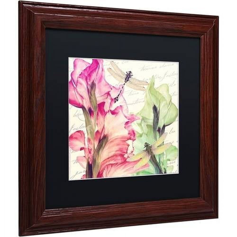 Trademark Fine Art "Dragonfly Morning II" Canvas Art by Color Bakery Black Matte, Wood Frame