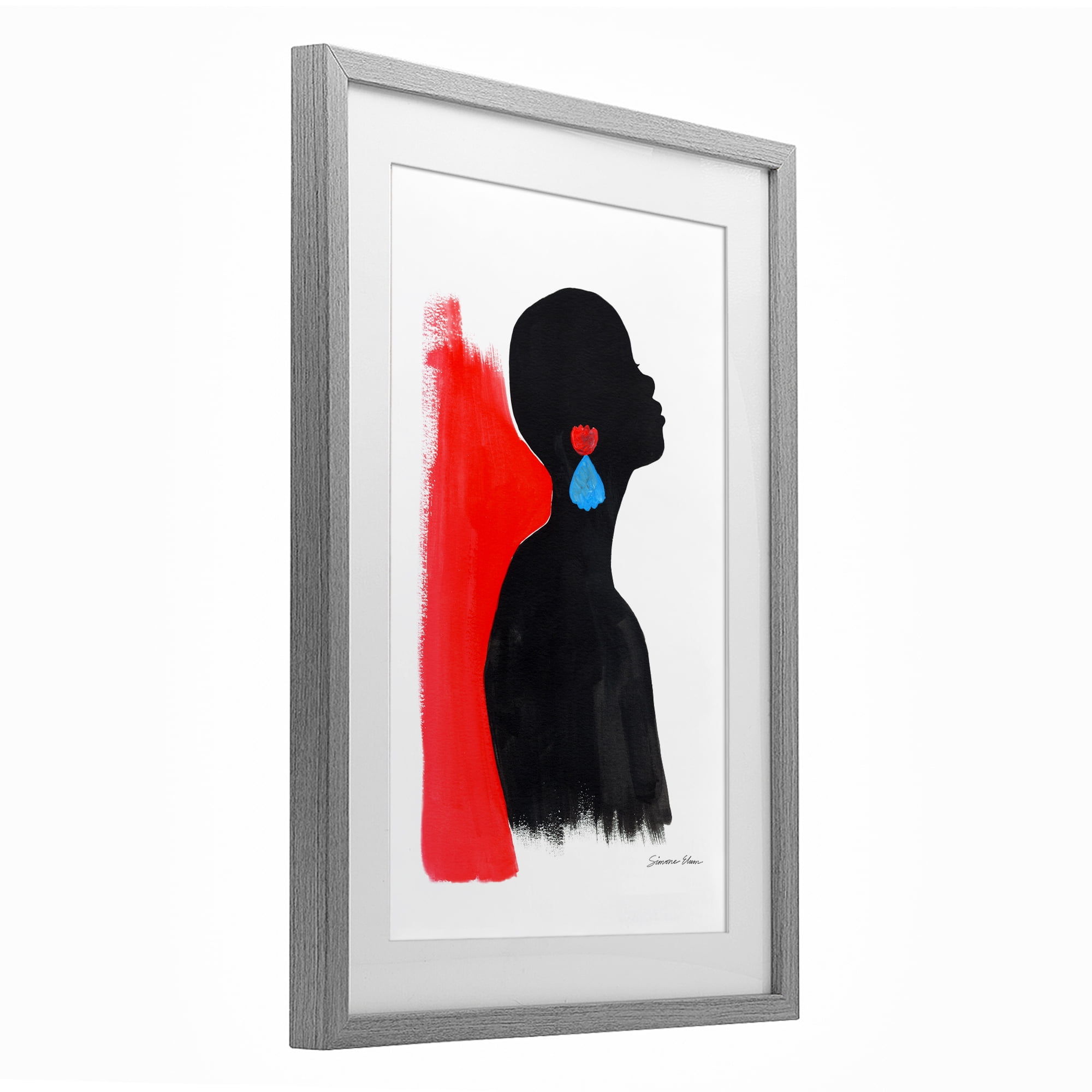 Stupell Industries Dreaming In Color Gray Framed Print Under Glass, design by Simone Elum