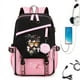 thumbnail image 5 of Mochila USB, mochila escolar, mochila de estilo coreano, bolso de estudiante para hombres y mujeres, mochila de viaje informal, 5 of 6