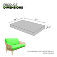 thumbnail image 2 of Solid Futon Cover Slipcover Fit 6"- 8" Futon Mattresses Lime, Twin Size 39x75 Inch, 2 of 9