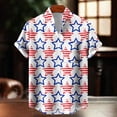 thumbnail image 6 of Ankishi American Hawaiian Shirts for Men Colorful Star Casual Short Sleeve Vacation Shirts Holiday Tops for Memorial Day, 6 of 7