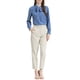 thumbnail image 2 of CAMISA DE MODA DE MUJER CON LAZO EN EL CUELLO Y BOTONES DE LARGA MANGA XS GRIS AZUL, 2 of 7