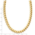 thumbnail image 3 of 14K Yellow Gold Link San Marco Necklace Chain Polished 17 inch 8 mm, 3 of 3