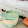thumbnail image 5 of Hovmgk Foldable Foot Bath Bucket with Handle and Lid, Portable Foot Spa Bucket with Massage Acupoints, Compact Foot Bath Tub with Lid for Mobile Storage, Outdoor Use, Orange/Green/Blue, 5 of 9