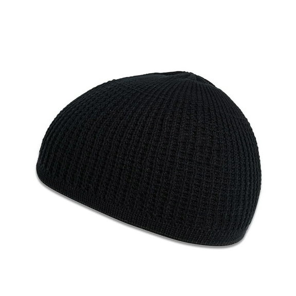 Ysmooiuy Kufi Namaz Muslims Men Prayer Hat Knitted Muslims Headwear Skull Hat Traditional Muslims Kufi Hat