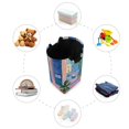 thumbnail image 7 of Yayeee Freestanding Laundry Hamper with Handle Collapsible Large Storage Basket for Clothes, Purple Window, 7 of 7