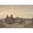 thumbnail image 3 of Jan Gerard Smits 14x11 Black Modern Framed Museum Art Print Titled - A Fisherman's Family at the Beach, the Mother and One of the Children Sitting in a Cart (1855), 3 of 5