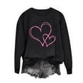thumbnail image 5 of hotojiny Womens Valentine's Day Sweatshirts Fashion Casual Long Sleeve Loose Pullover Soft Crewneck Spring Tops, 5 of 7