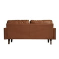 thumbnail image 4 of Pemberley Row Faux Leather Brown Sofa Rectangular Modern 70" Unassembled, 4 of 13