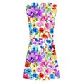 thumbnail image 5 of SMihono Robe d'Été Grande Taille pour Femmes 2023 Mode Aguichant Vintage à Col Rond Sans Manches Imprimée Robes Rondes, 5 of 5