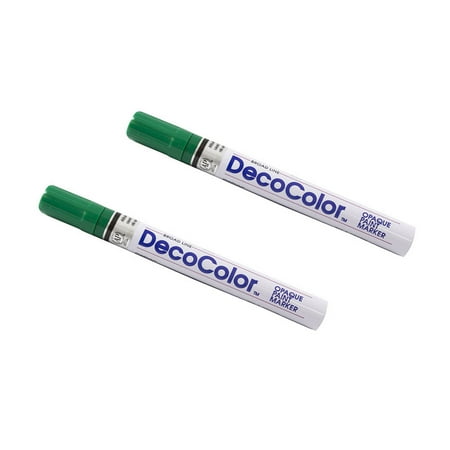 UPC: 0842497157115 | Marvy Uchida Broad Line Opaque Paint Markers Green 2/Pack
