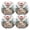 White, variant on Ryvnso Christmas Reindeer Round Plate Mats Dining Table Placemat Set of 4 for Holiday Decoration