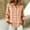 #0029-Orange, variant on Uootdi Flannel Gift Plaid Gradient Color Long Sleeve Shirts for Women Button Down Dressy Casual Blouses Plaid Lightweight Fall T ops