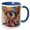 Blue/White, variant on 3drose, Surreal Eyeball and Roots, 11oz Two-tone Black Mug