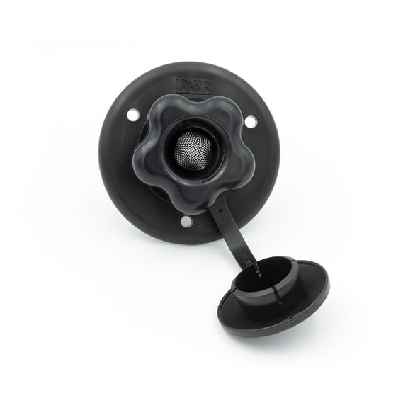 RV Camper City Water Inlet Flange With Plastic Check Valve Black PN 94217