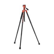 FotoPro X-AIRCROSS 3 5-Section Carbon Fiber Travel Tripod with FPH-42QR Ball Head, Flame Orange
