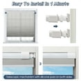 thumbnail image 4 of Keego No Drilling Cordless Cellular Shades Honeycomb Window Blinds Easy Installation Heat Insulating Noise Reducing Curtains Semi-Blackout Silver, 37.0"w x 42"h, 4 of 8