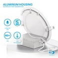 thumbnail image 6 of Infibrite 6 Inch 3000K/4000K/5000K Selectable 12W 1050LM Thin LED Ceiling Light with J-Box, Flush Mount, Dimmable, Wet Rated, Easy Install, 110W Eqv, ETL & Energy Star, US Company (12 Pack), 6 of 12