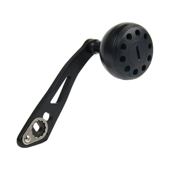 Fishing Spinning Reel Handle, Lightweight Metal Single Rocker Arm, Reel Replacement Power Handle Grip, 93mm Extended Rocker Arm Low-Profile Reel Handle DSH019-38mm Matte Black