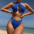 thumbnail image 4 of MKLEKYY Trajes De Baño Swimsuit New 2024 Steel Tray Sexy Backless European And Bikini Split Swimsuit Women'S Foreign Trade Bikini Swimsuit Set, 4 of 5