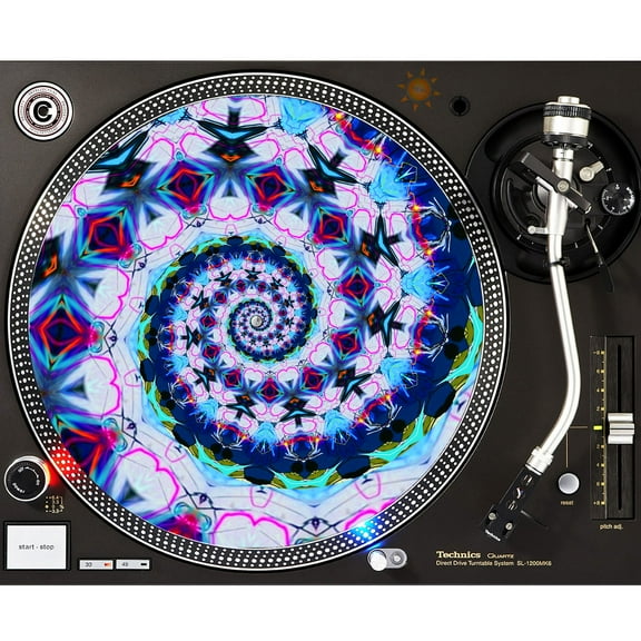 KuzmarK™ 12" DJ Turntable Slipmat - Tie Dye Wonderland