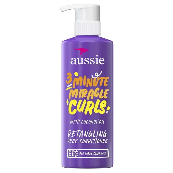 Aussie 3 Minute Miracle Curls Conditioner, for All Hair Types, Paraben Free, 16 fl oz