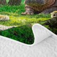 thumbnail image 5 of Manfei Safari Animal Twin Quilt Set,Cute Elephant Twin Coverlet Set,Green,2 Pieces, 5 of 7