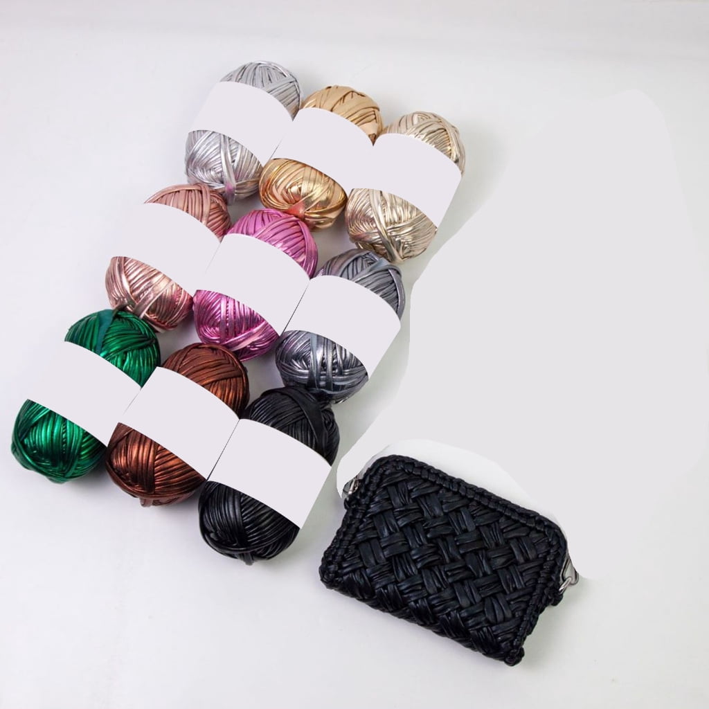 CIYISON 6 Pcs Knitting Yarn Polyester Yarn Metallic T-Shirt Yarn for Crocheting Knitting