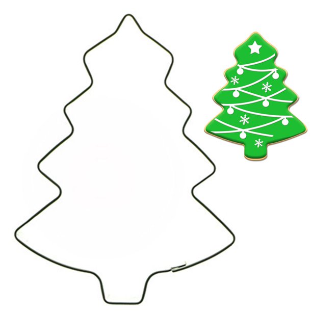 Cusimax Christmas Tree Shape Cake Mold Stainless Steel Cookie Biscuit Fruit Cutter Green Walmart Com Walmart Com