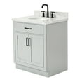 thumbnail image 4 of Ariel Hepburn 31 In. Oval Sink Vanity With 1.5 In. Carrara White Countertop In Grey, 4 of 10