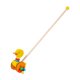 thumbnail image 4 of Juguete para empujar y caminar, juguete de madera para caminar y arrastrar, actividades de aprendizaje preescolar para caminar para bebés, niños, Pato, 4 of 9