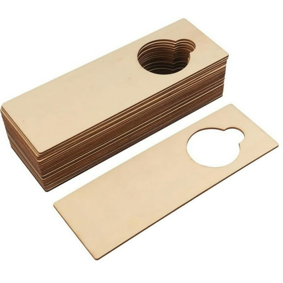 20PC Unfinished Wood Door Knob Hanger Door Knob Signs for Painting DIY Craft Home Office Hotel Decoration Business Use A