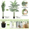 thumbnail image 4 of 7ft artificial palm tree - 15 trunks, real bark design, 9 adjustable branches. fake tropical paradise palm in pot para indoor oficina en casa moderno decor, 4 of 7