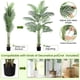 thumbnail image 4 of 7ft artificial palm tree-15 trunks real bark design 9 adjustable branches. fake tropical paradise palm in pot para indoor oficina en casa moderno decor, 4 of 7