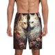 thumbnail image 1 of Fotbe Flower Cat Couple Pantalones Cortos de Pijama para Hombre, Ropa de Dormir, Pantalones de Pijama Cortos para Hombre-4X-Large, 1 of 6