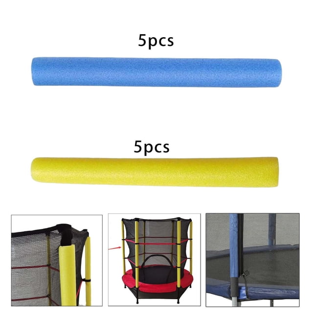 10 piezas fundas de espuma Cola Cubierta protectora de espuma Azul 40cm Amarillo 40cm Mangas de trampolín