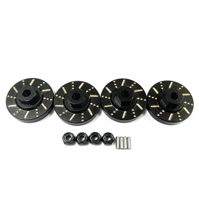 Montaje hexagonal de rueda Vogacara para coche RC 1/24 FMS FCX24 Negro